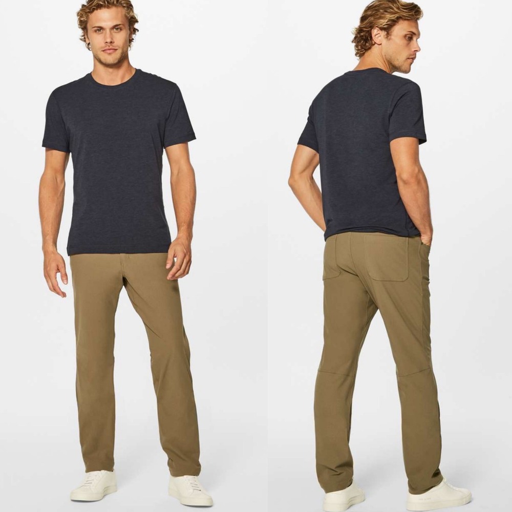 Lululemon ABC Pants Artifact Tan Brown Mens Size 34 Style M5335S Trouser Minimal